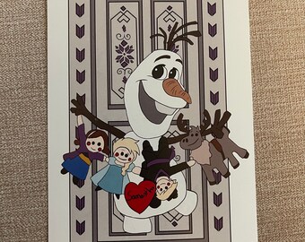 Olaf and Friends A6 Print
