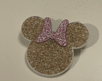 Pink & Gold Minnie Mouse Badge