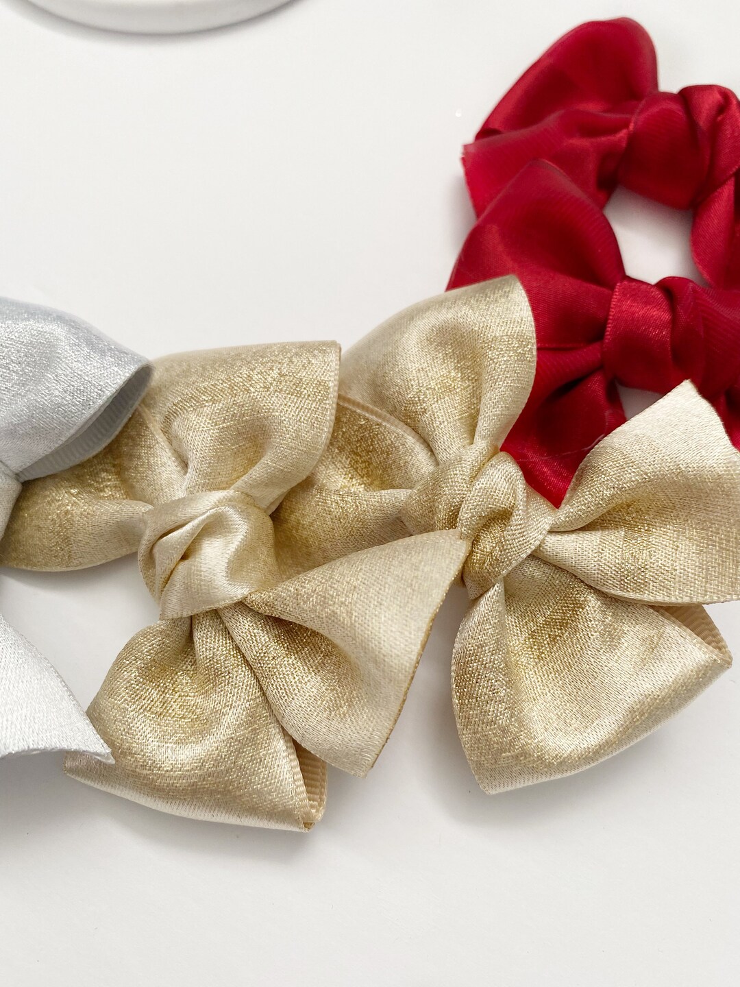 Light Gold Christmas Baby Bow Small Hair Bow for Girls Gold Etsy