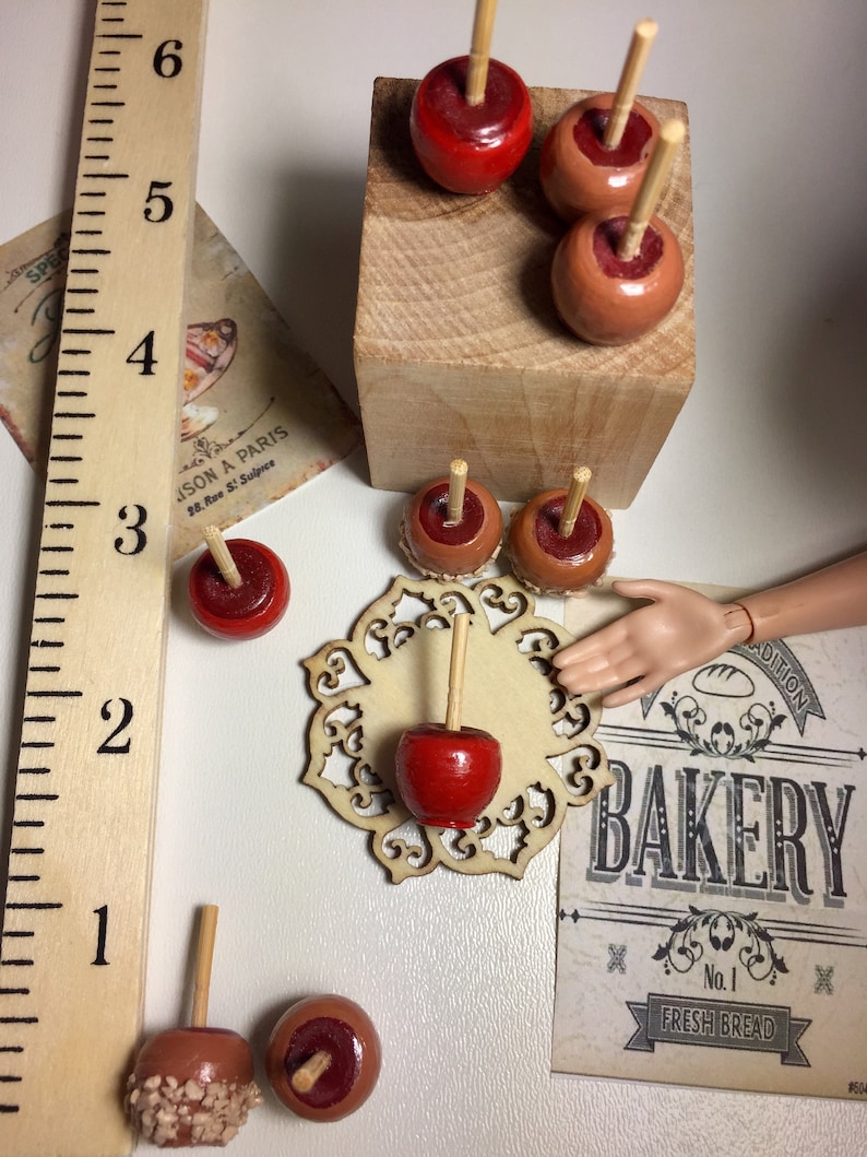 Barbie Doll Miniature Caramel Candy Peanut Apples for | Etsy