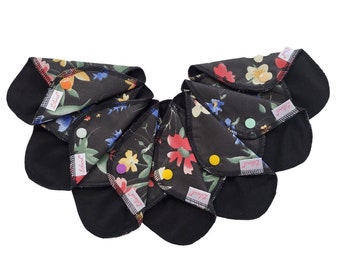 7 Pack Reusable Thong Pantyliners, Waterproof Cloth pads, Extra-Thin