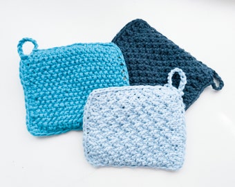 Tawashi 3 Pack, Washable sponge, Hemp-Cotton Double-Sided, 100% Recyclable