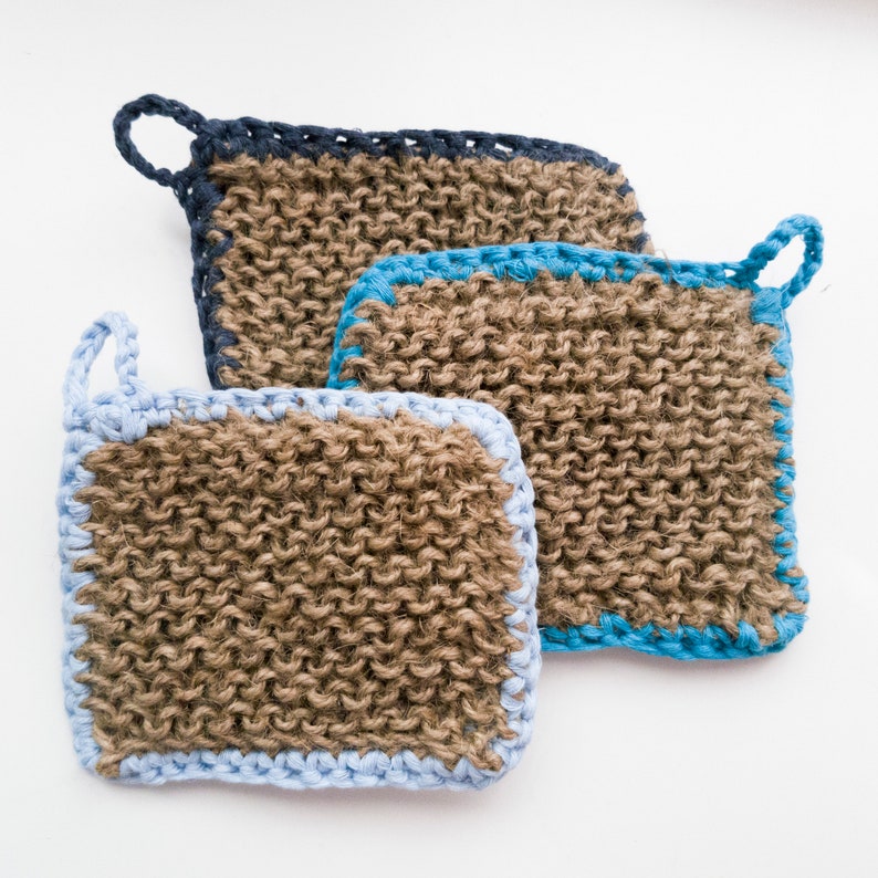 Tawashi 3 Pack, Washable sponge, Hemp-Cotton Double-Sided, 100% Recyclable image 5