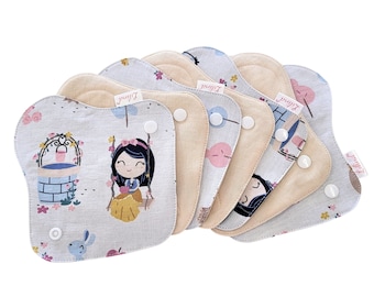7 Pack Reusable Thong Pantyliners, Organic Cloth Pads