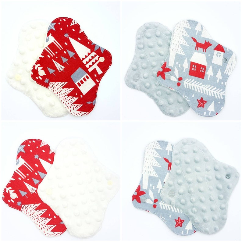 4 Pack 9 Minky Reusable Cloth Pads Zero Waste Etsy