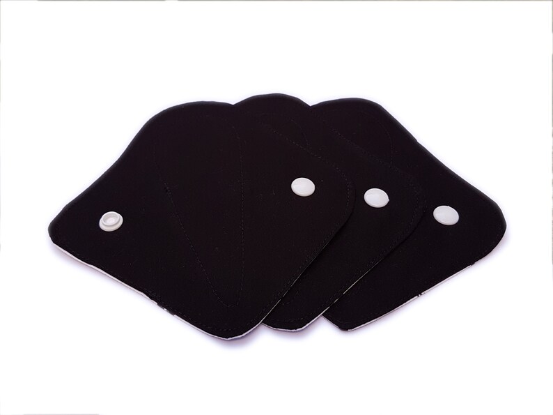 Tampon Cup Backup Black on Stars 3 Pack ORGANIC Thong Pantyliners Extra-Thin
