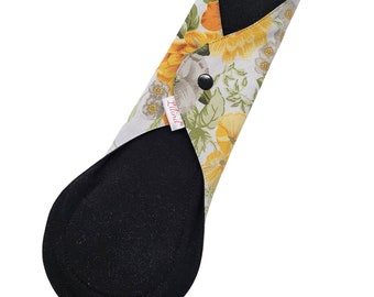 Organic Cotton Heavy Flow Cloth Pad, Reusable Floral Print Menstrual Pad