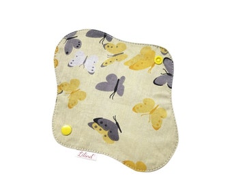 Waterproof 7"/ 20cm Reusable Pad,  Pantyliner Cotton Top, Light Flow Cloth Pad with Hidden PUL, Washable