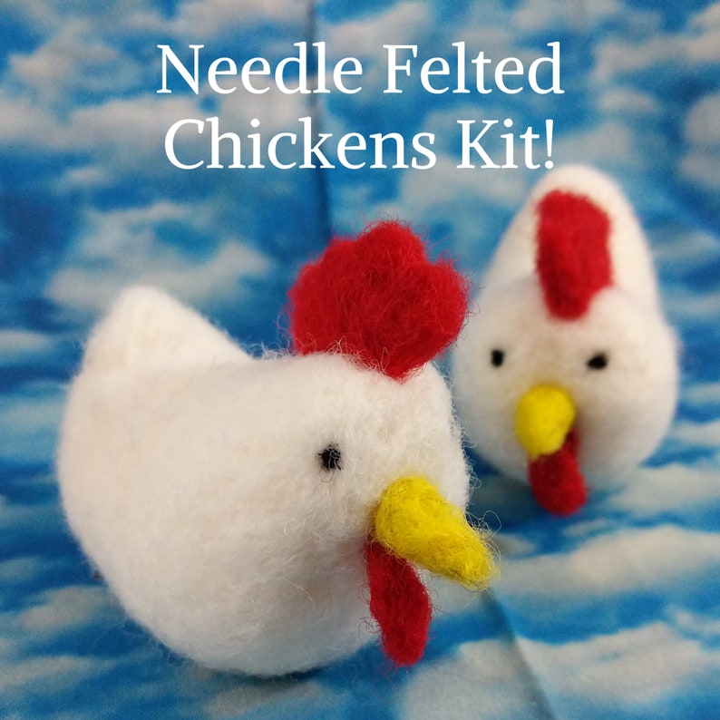 Needle Felted Chickens DIY Kit and Virtual Class - Etsy