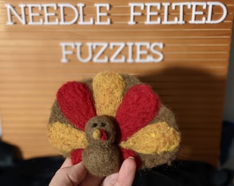 Needle Felted Turkey, Thanksgiving decor, holiday gift idea