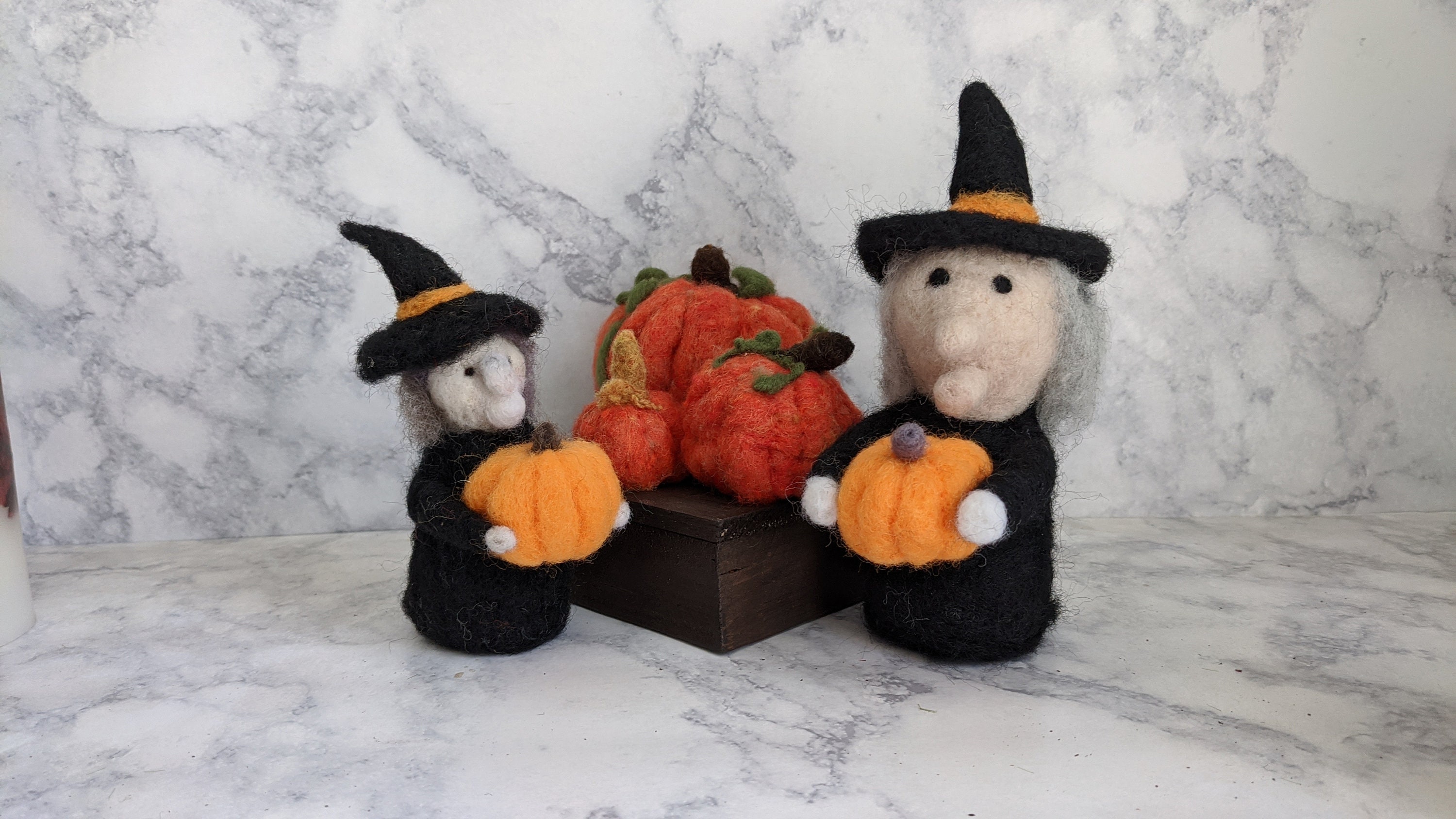 Needle Felted Witch for Halloween Etsy