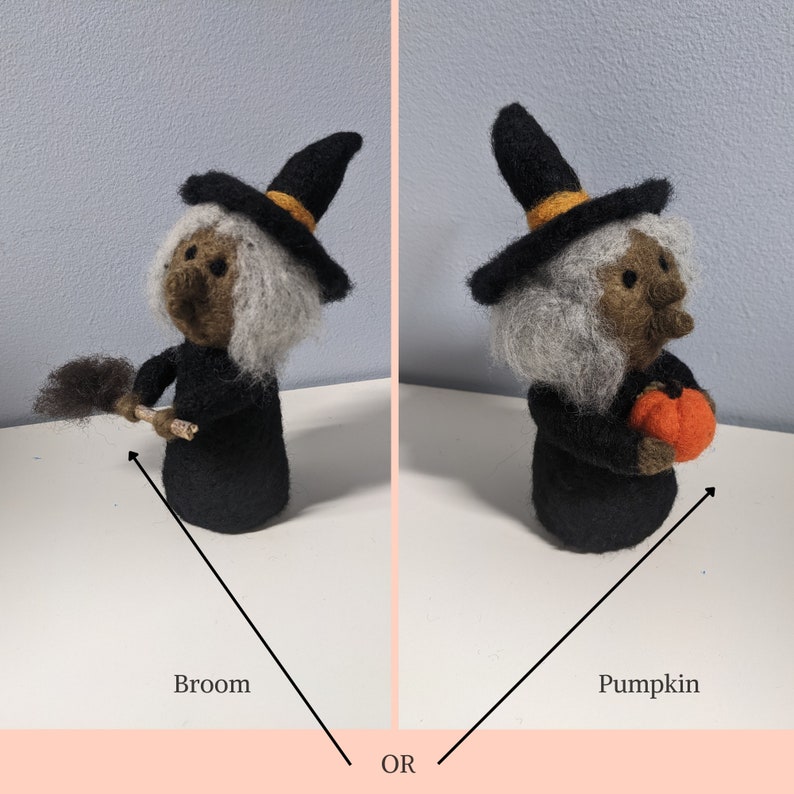 Needle Felted Witch for Halloween image 2