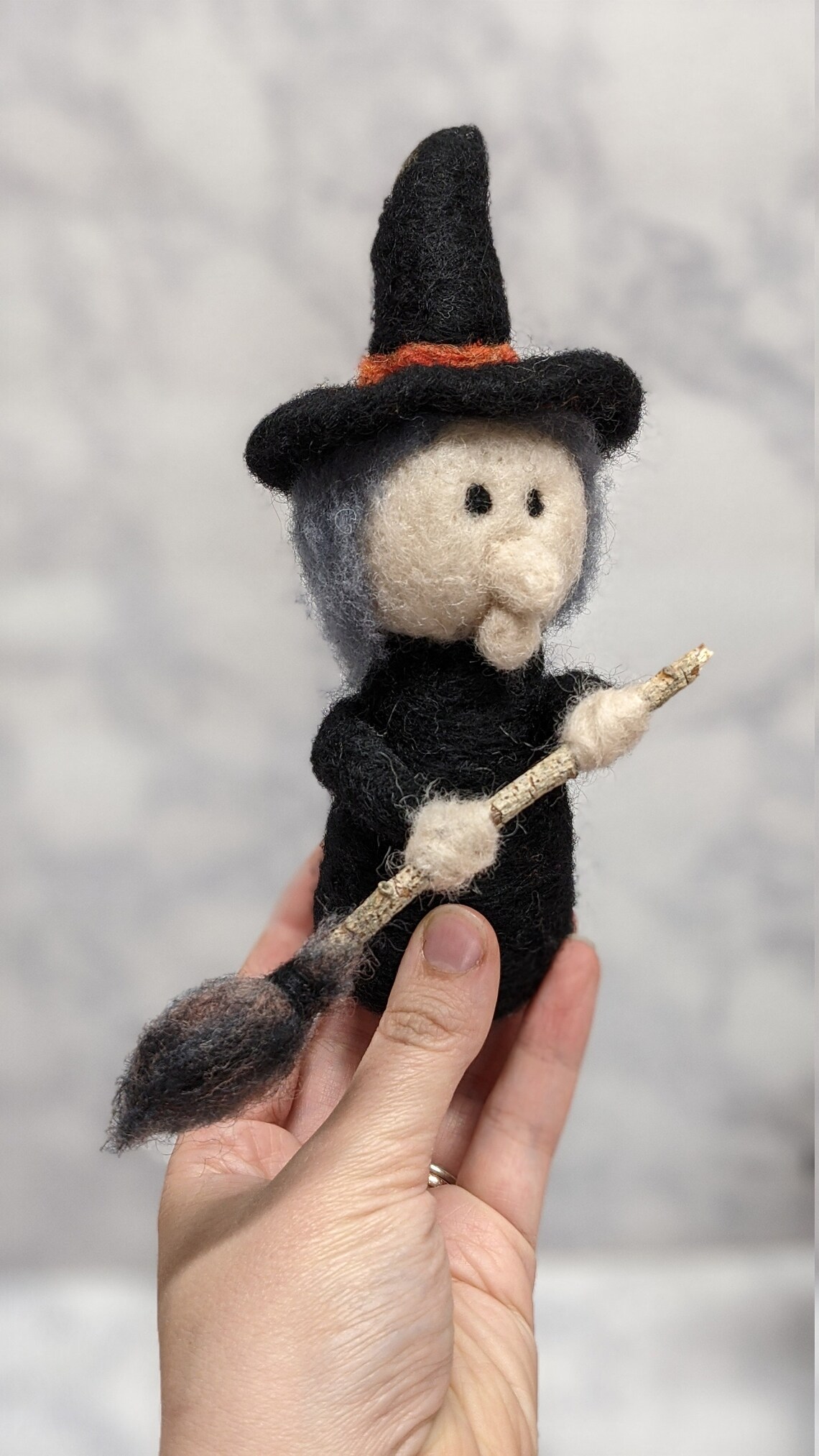 Needle Felted Witch for Halloween Etsy