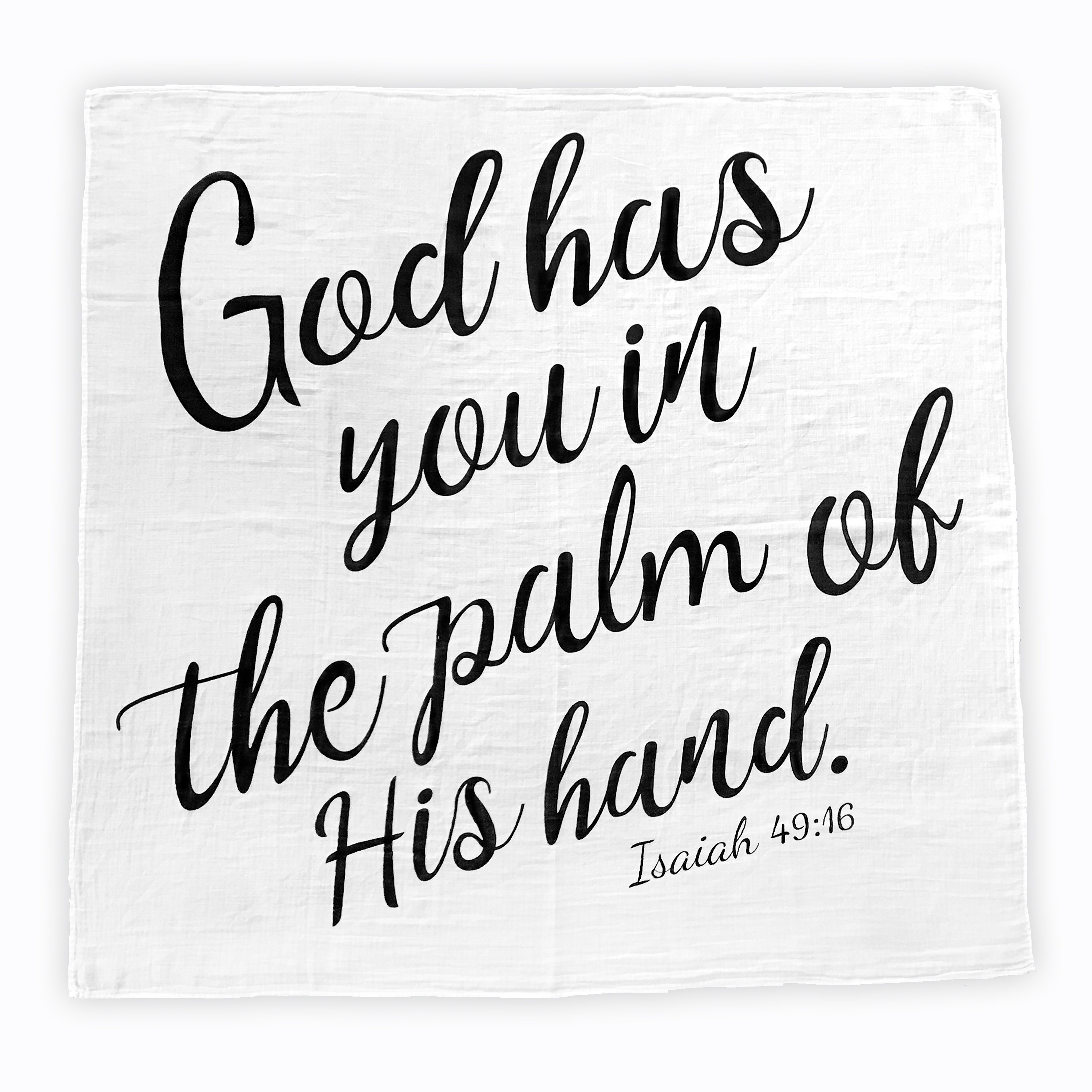 scripture muslin blanket