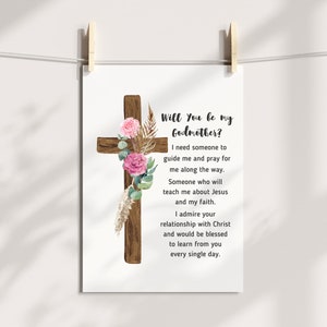 Godparents Proposal Printable Signs Bundle | Godparents Poem for ...