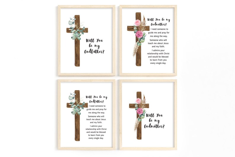 Godparents Proposal Printable Signs Bundle Godparents Poem - Etsy