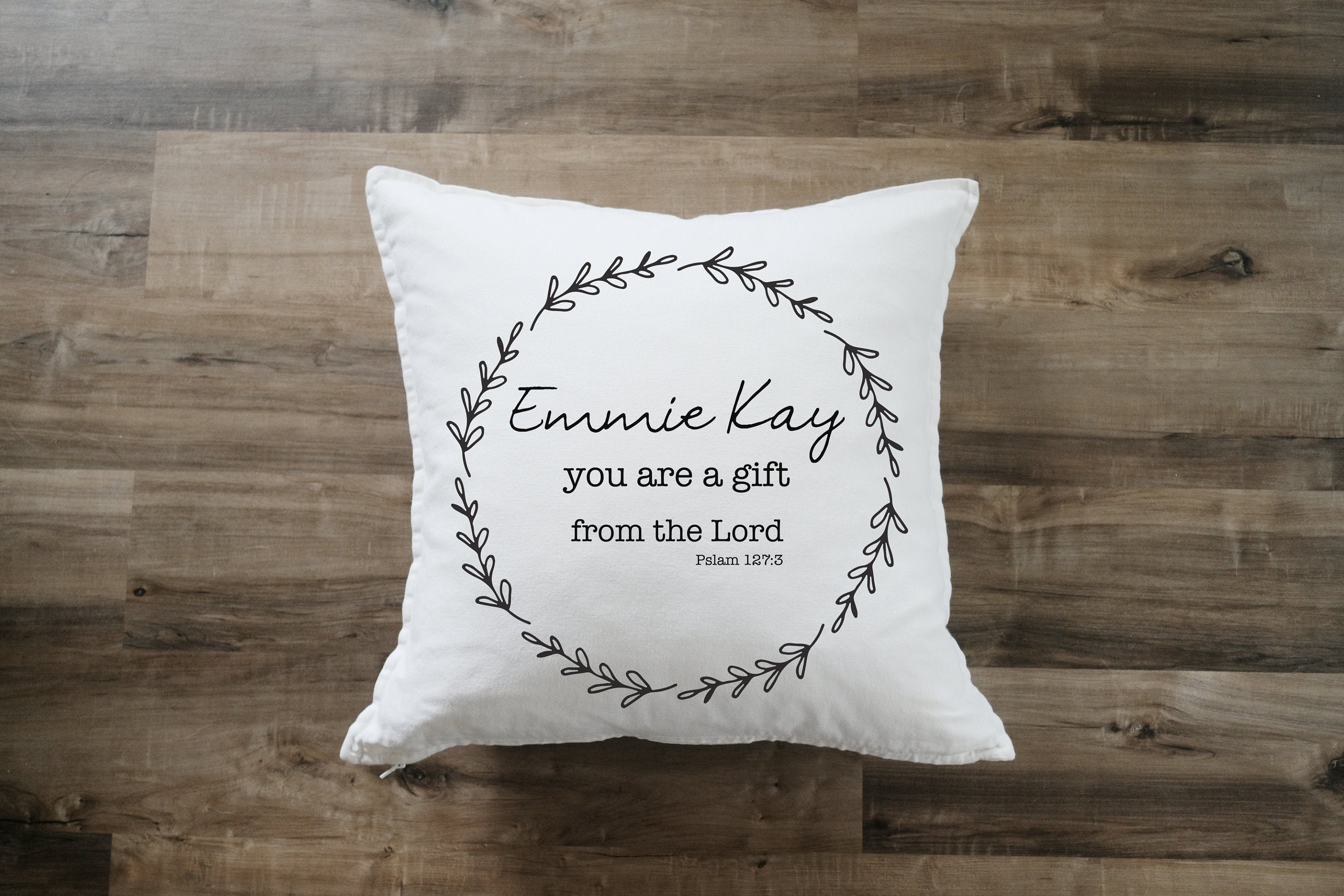 Personalized Bible Verse Pillow With Insert For Nursery Etsy