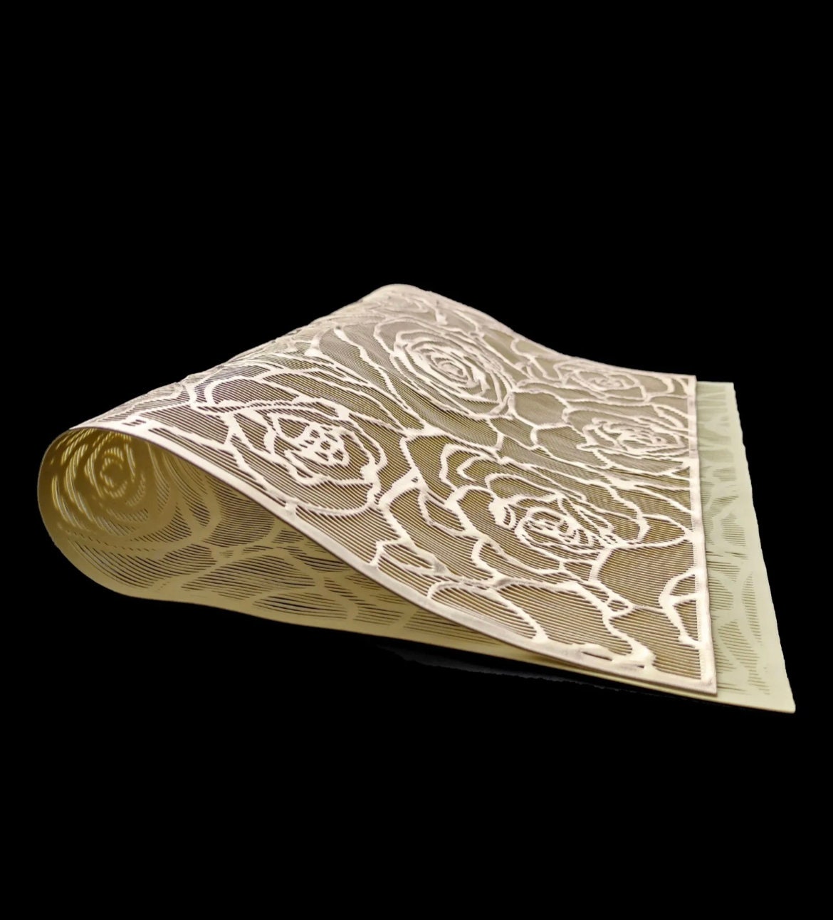 Gold Placemats Set of 6 Table Place Mats Indoor Outdoor Dining Etsy UK