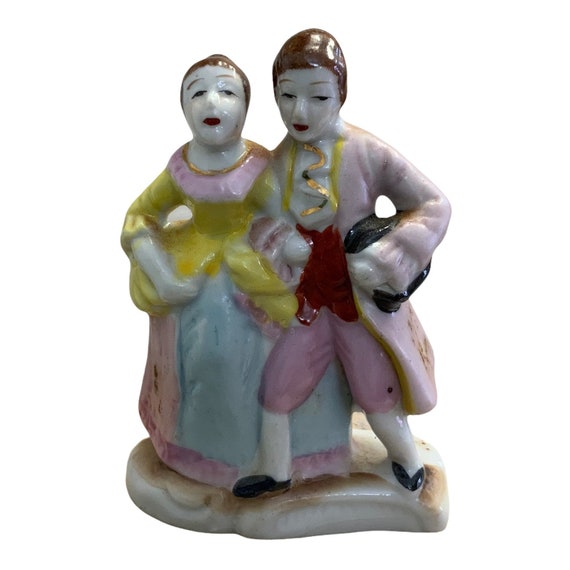 Vintage Antique Japanese Porcelain French Style Occupied Japan Figurine Man Woman