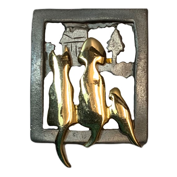 Vintage Animal Pet Dog Cat Bird Lover Veterinary Assistant Veterinarian Brooch Pin Gift