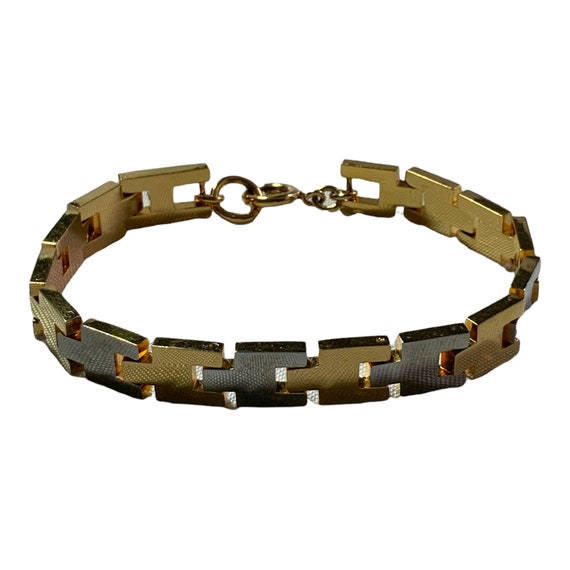 AM Faux Silver Gold Reversible bracelet Costume Jewelry professional