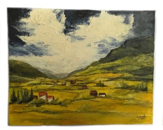 Original oil painting california artist a. rugh anne rugh baker mrs. b landscape