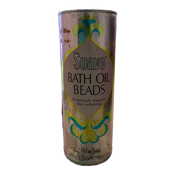 Vintage Suave Helene Curtis Bath Oil Beads Prop Retro Bathroom Decor Pink Can