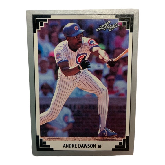 Vintage 1991 Leaf Baseball Card Andre Dawson Chicago Cubs