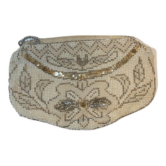 AM Vintage Tiny Purse Handbag Evening Bag Czechoslovakia Beaded sequined Clutch