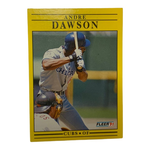 Vintage 1991 Fleer Andre Dawson Chicago Cubs Baseball Card