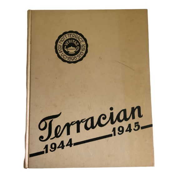 Vintage Schenectady New York Nott Terrace High School Year Book Yearbook World War II Terracian