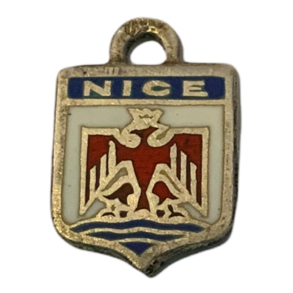 Vintage Silver Charm Pendant Nice Enameled