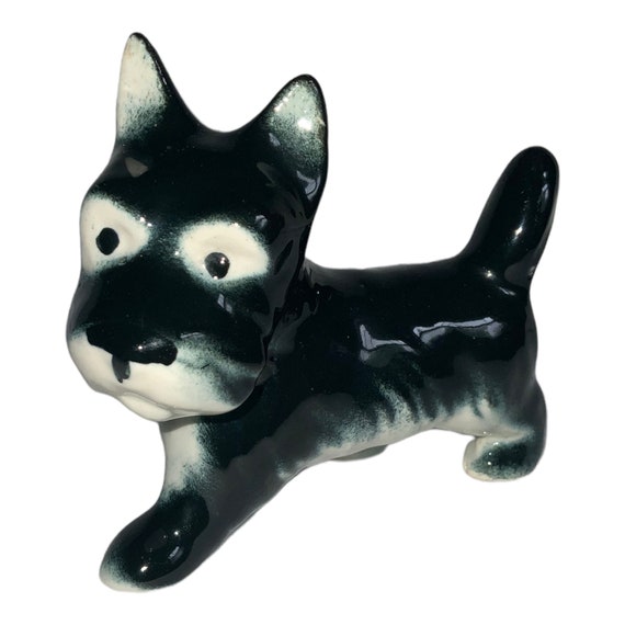 Vintage Scotty Dog Scottish Terrier Figurine Porcelain Dog Lover