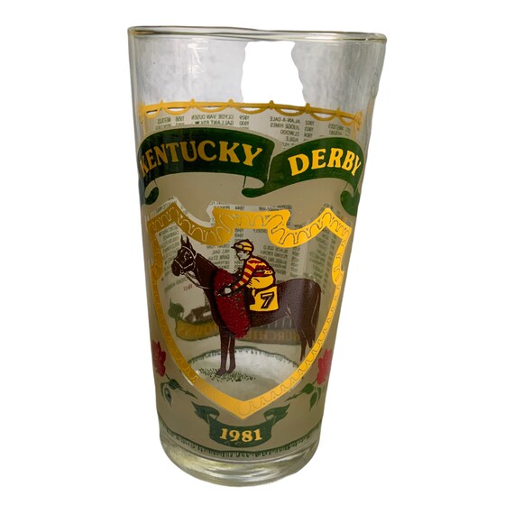 Kentucky Derby Glasses Collectors Glass Derby Louisville 1981 Churchill Downs