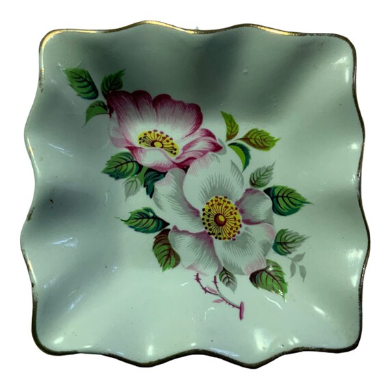 AM Vintage Old Foley James Kent Staffordshire England Pottery Porcelain Bon Bon Small Trinket Dish