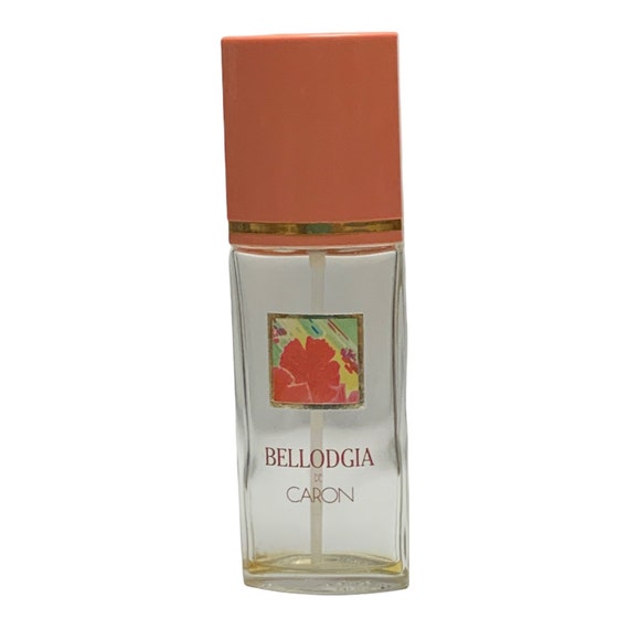 Vintage Perfume Bottle Empty Bellodgia De Caron Eau De Toilette Fragrance Vanity