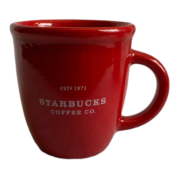 Vintage 2002 Starbucks Miniature Red Coffee Mug Ornament Espresso Size
