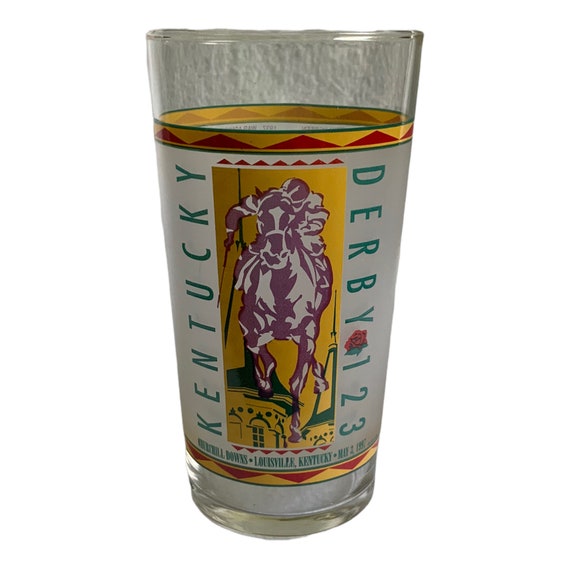 Kentucky Derby Glasses Collectors Glass Derby 123 Louisville 1997 Churchill Downs