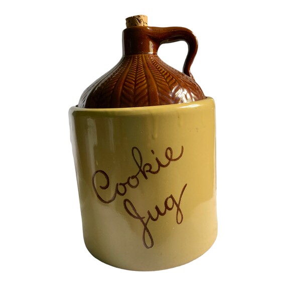 Vintage Monmouth Pottery Heavy Stoneware Crockery Cookie Jar Jug Retro 1960s