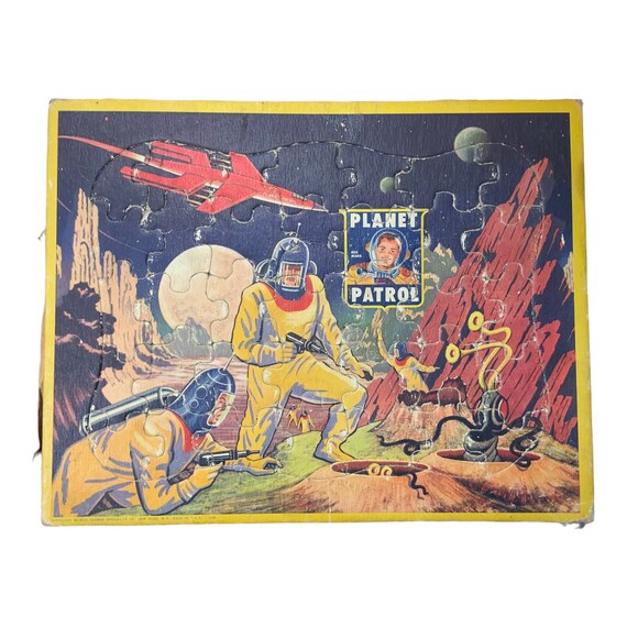Vintage 1952 jaymar Space Age Astronaut PLANET PATROL Jigsaw Puzzle