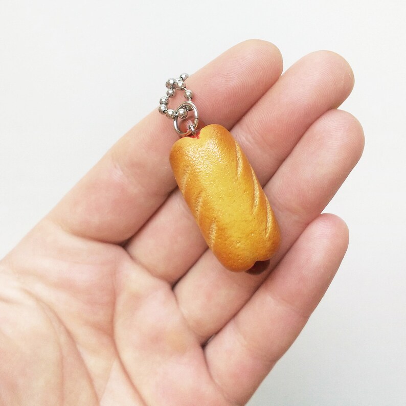 Keychain Hot Dog Miniature Fast Food Keyring Realistic Etsy