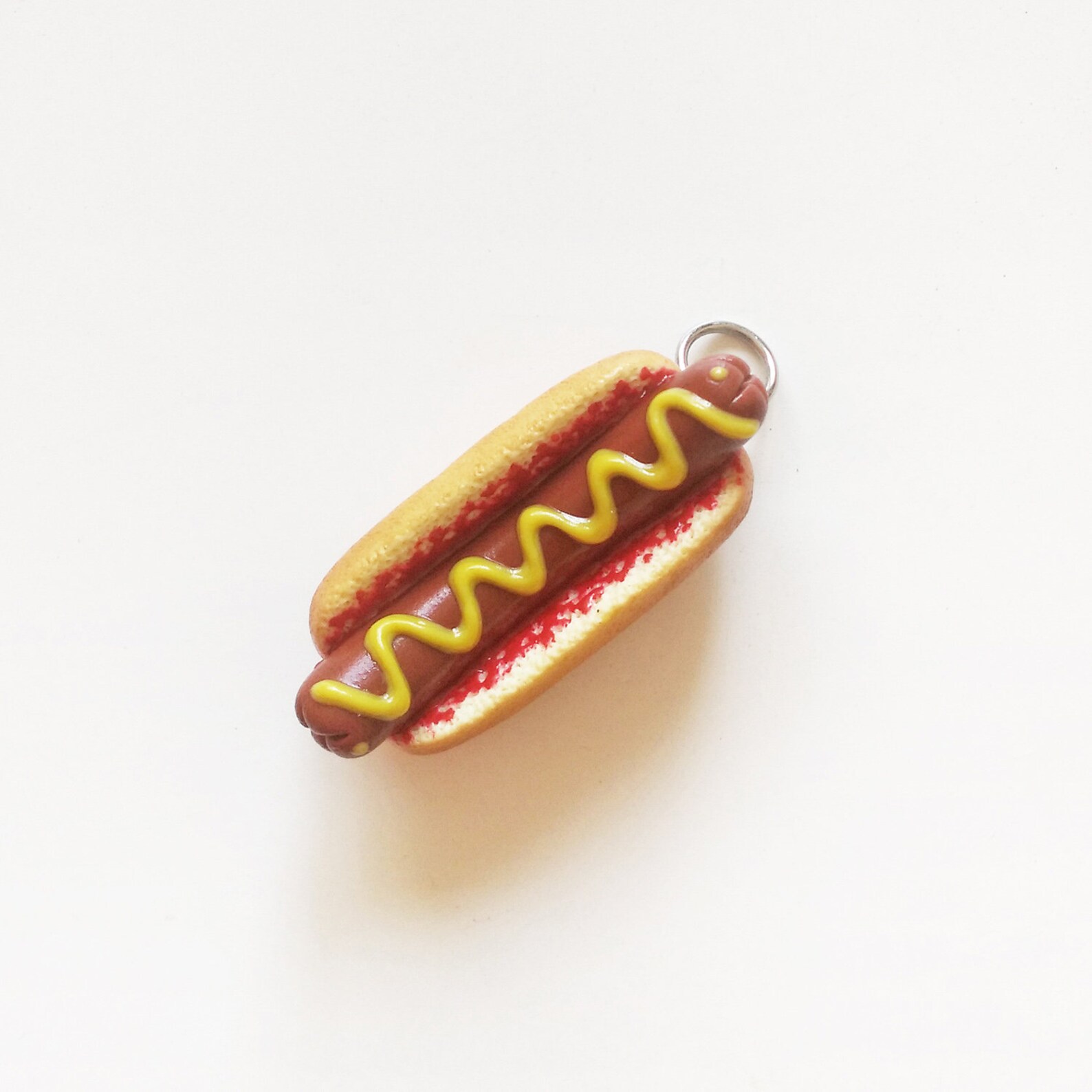 Keychain Hot Dog Miniature Fast Food Keyring Realistic Etsy