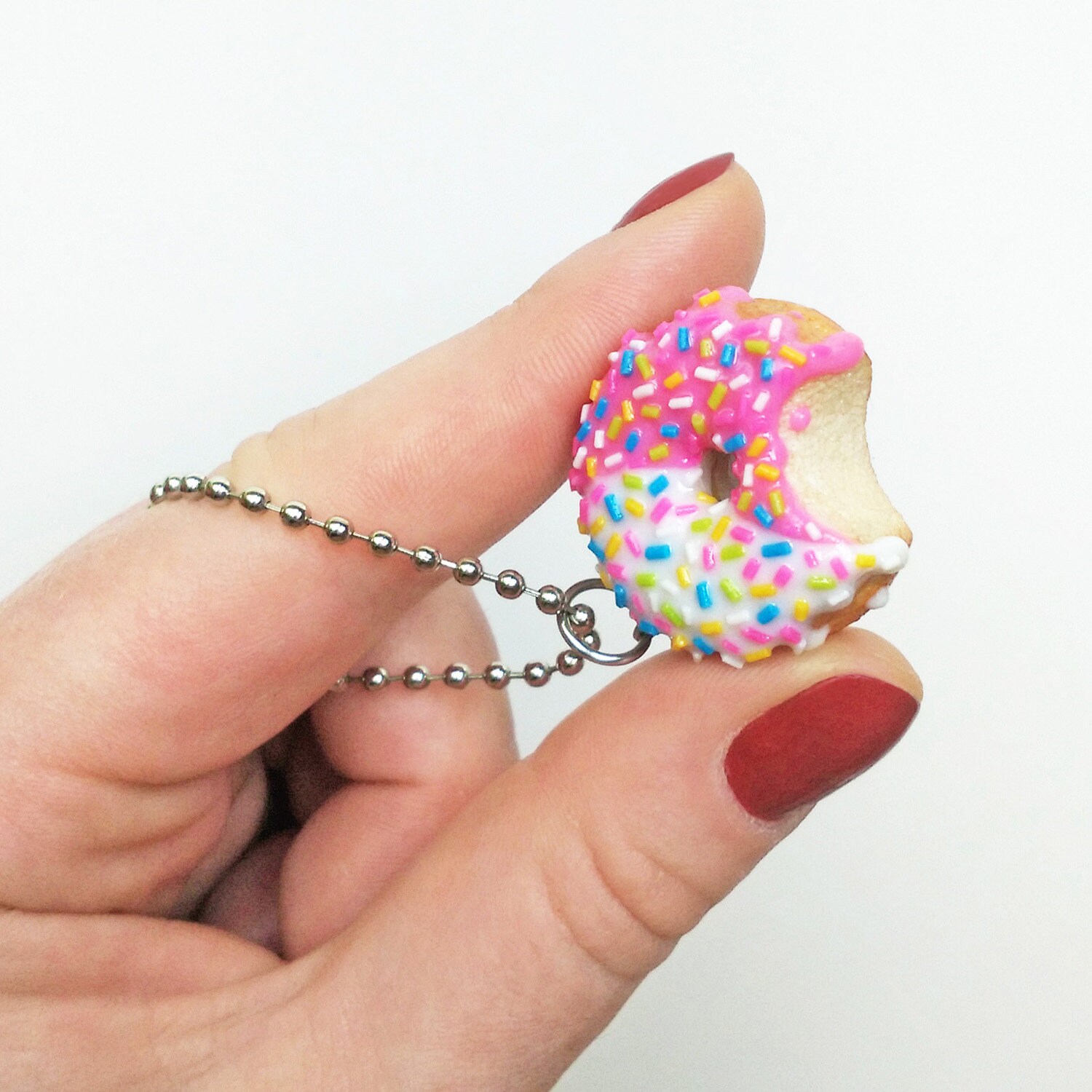 Donut Keychain Miniature Donut Sweet Keychain Miniature Etsy
