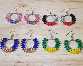 Beaded Hoops