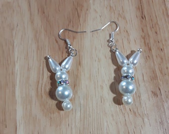 Pearl Bunny Earrings