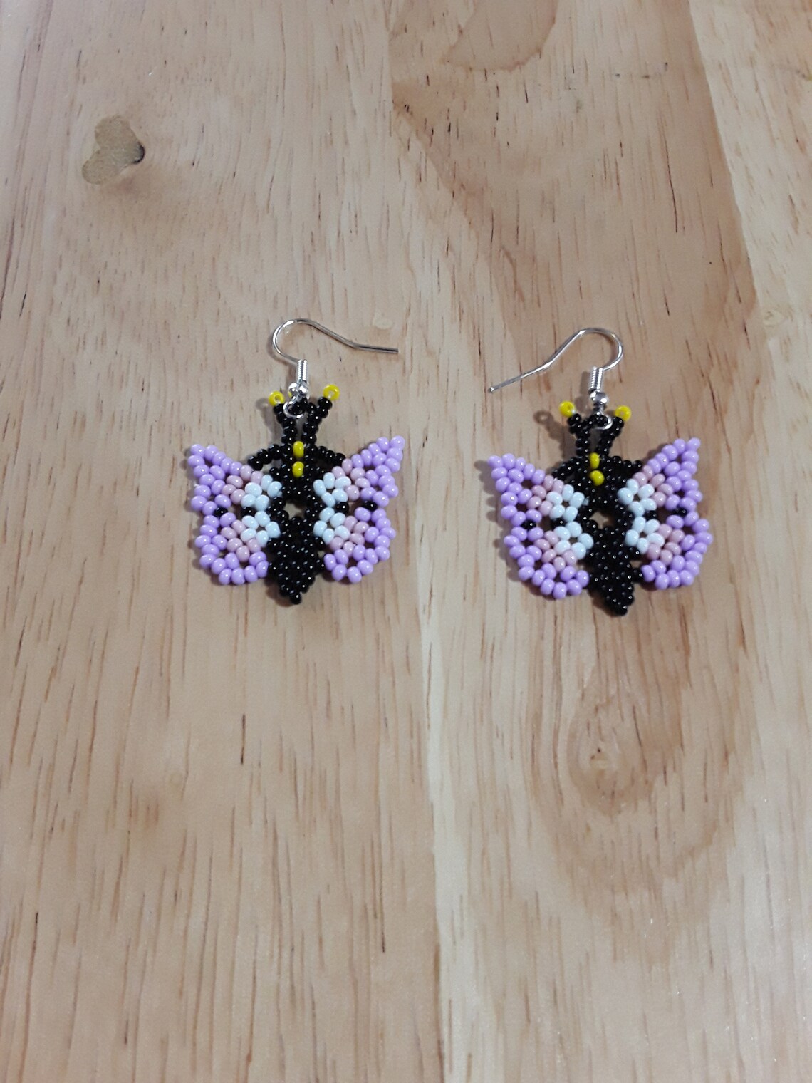 Beaded Butterfly Earrings Etsy