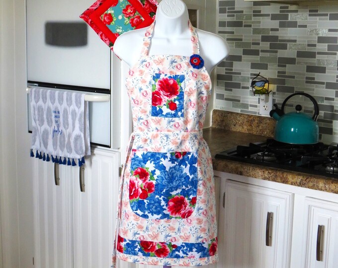 Pioneer Woman Fabric Apron Pioneer Woman Potholder Set 2 Etsy