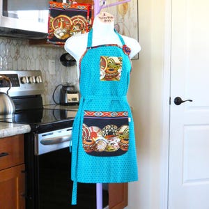 Southwest Pottery Apron: Native American Design, Cotton