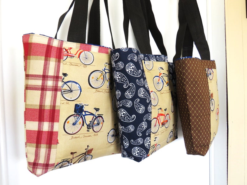 Bicycle Tote Bag Fully Lined Bicycle Tote Bag Bicycle Gift Etsy