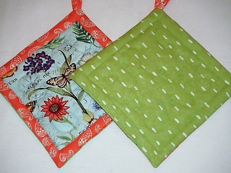 Butterfly Pot Holders Set Flowers Pot Holders Butterfly hot Etsy